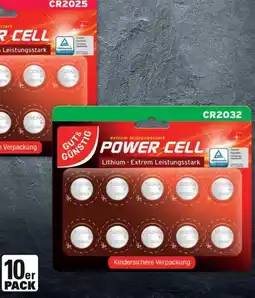 Edeka Gut & Günstig Power-Cell Lithium Knopfzellen Angebot