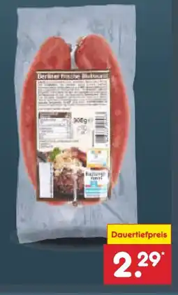 Netto Marken-Discount Berliner Blutwurst Angebot