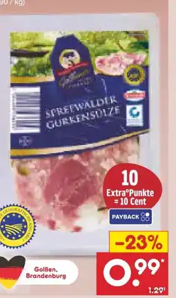 Netto Marken-Discount Golßener Spreewälder Gurkensülze Angebot