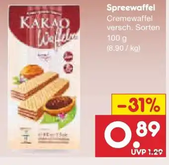 Netto Marken-Discount Spreewaffel Cremewaffeln Angebot