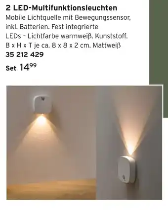Tchibo 2 led-multifunktionsleuchten Angebot