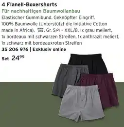 Tchibo 4 flanell-boxershorts Angebot