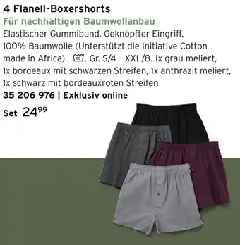 Tchibo 4 flanell-boxershorts Angebot