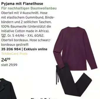 Tchibo Pyjama mit flanellhose Angebot