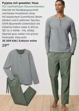 Tchibo Pyjama mit gewebter hose Angebot