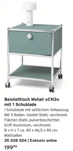 Tchibo Beistelltisch metall cn3 mit 1 schublade Angebot