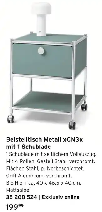 Tchibo Beistelltisch metall cn3 mit 1 schublade Angebot