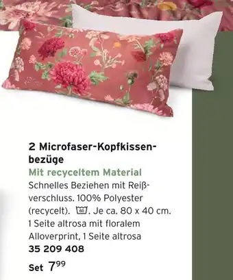 Tchibo 2 microfaser-kopfkissenbezüge Angebot