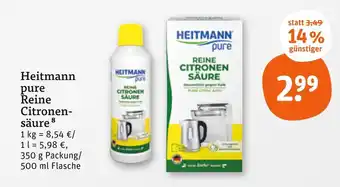 tegut Heitmann pure reine citronensäure Angebot