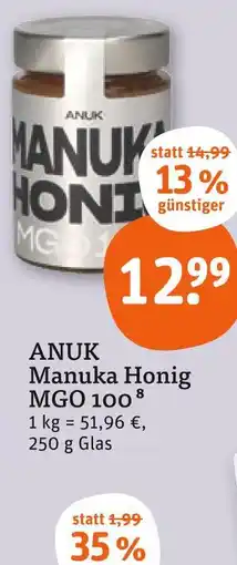 tegut Anuk manuka honig mgo 100 Angebot