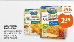 tegut Alpenhain back-mozzarella Angebot