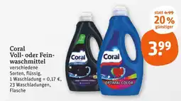 tegut Coral voll- oder feinwaschmittel Angebot