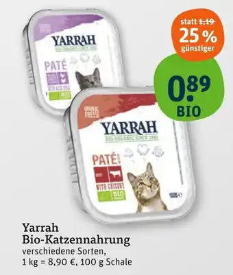 tegut Yarrah bio-katzennahrung Angebot