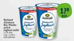 tegut Alnatura bio-weidemilch joghurt mild Angebot