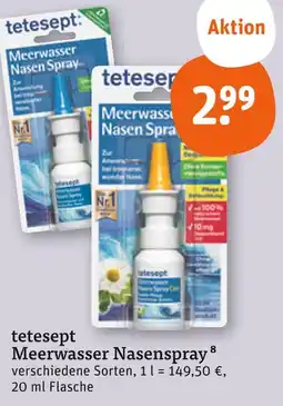 tegut Tetesept meerwasser nasenspray Angebot
