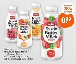tegut Müller frucht-buttermilch erdbeere Angebot