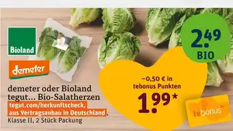 tegut Demeter bio-salatherzen Angebot