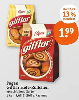 tegut Pagen gifflar hefe-röllchen Angebot