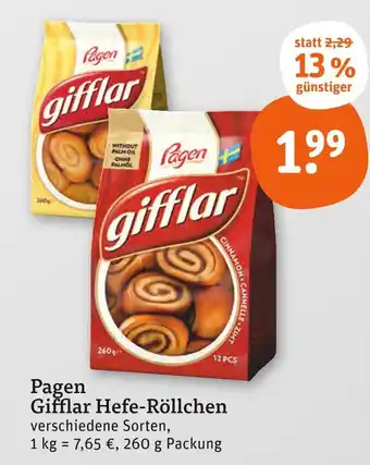 tegut Pagen gifflar hefe-röllchen Angebot