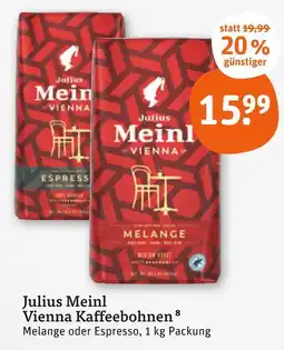 tegut Julius meinl vienna melange kaffeebohnen Angebot