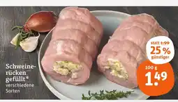 tegut Schweinerücken gefüllt Angebot