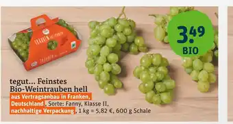 tegut Tegut... feinstes bio-weintrauben hell Angebot