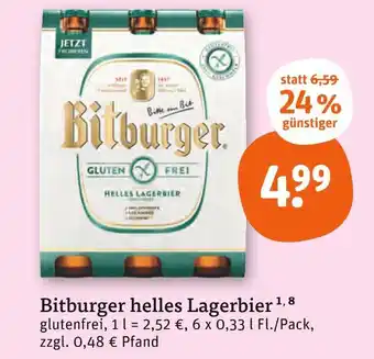 tegut Bitburger helles lagerbier Angebot