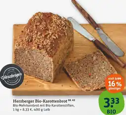 tegut Herzberger bio-karottenbrot Angebot
