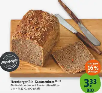 tegut Herzberger bio-karottenbrot Angebot