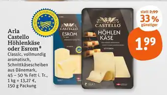 tegut Arla castello höhlenkäse Angebot