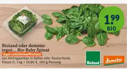 tegut Bioland oder demeter tegut... bio-baby spinat Angebot