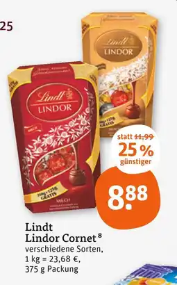 tegut Lindt lindor cornet Angebot