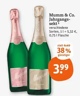 tegut Mumm & co. jahrgangssekt rosé dry Angebot