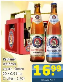 Getränke Arena Paulaner weißbier Angebot