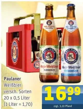Getränke Arena Paulaner weißbier Angebot