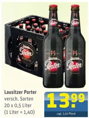 Getränke Arena Lausitzer porter Angebot