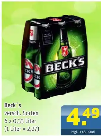 Getränke Arena Beck´s beck´s Angebot