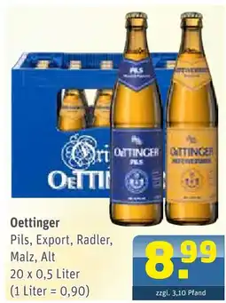 Getränke Arena Oettinger pils Angebot