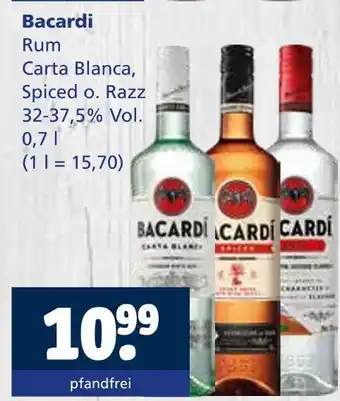 Getränkewelt Bacardi rum carta blanca Angebot