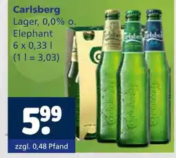 Getränkewelt Carlsberg lager, 0,0% o. elephant Angebot