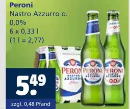 Getränkewelt Peroni nastro azzurro o. 0,0% Angebot
