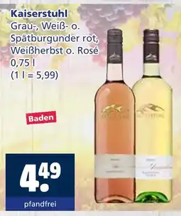 Getränkewelt Kaiserstuhl grau-, weiß- o. spätburgunder rot Angebot