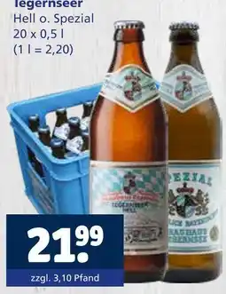 Getränkewelt Tegernseer hell o. spezial Angebot