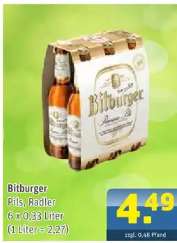 Getränke Arena Bitburger pils, radler Angebot