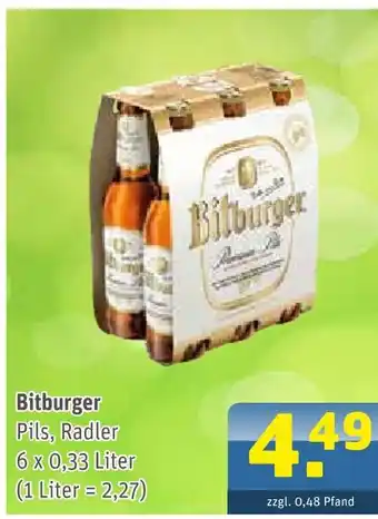 Getränke Arena Bitburger pils, radler Angebot