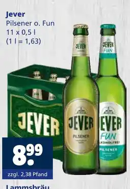 Getränkewelt Jever pilsener o. fun Angebot