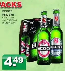 Getränkeparadies Gefromm Beck‘s pils, blue Angebot