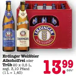 E-Center Erdinger weißbier alkoholfrei Angebot