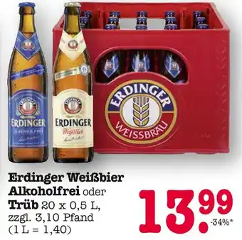 E-Center Erdinger weißbier alkoholfrei Angebot