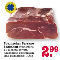 E-Center Spanischer serrano schinken Angebot